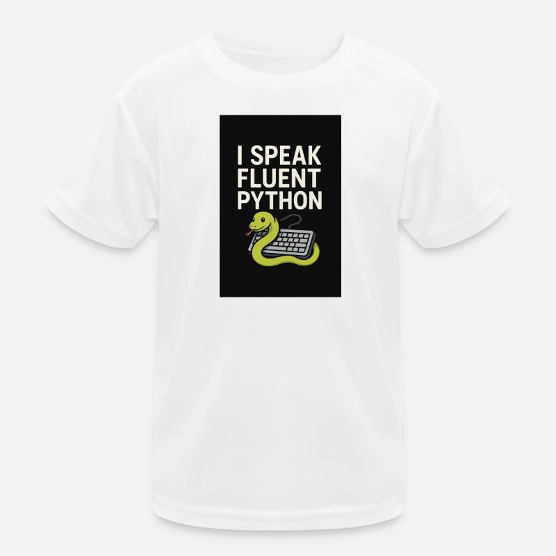 Python-Codierungsschlange - Kinder Funktions-T-Shirt - Weiß