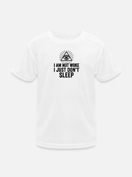 Humorvolle Schlaflosigkeit mit Auge - Kinder Funktions-T-Shirt - Weiß