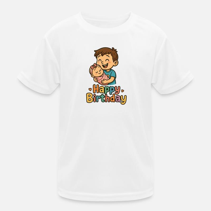 Fête d’anniversaire d’enfants sincère avec des frères et sœurs T-shirt sport Enfant
