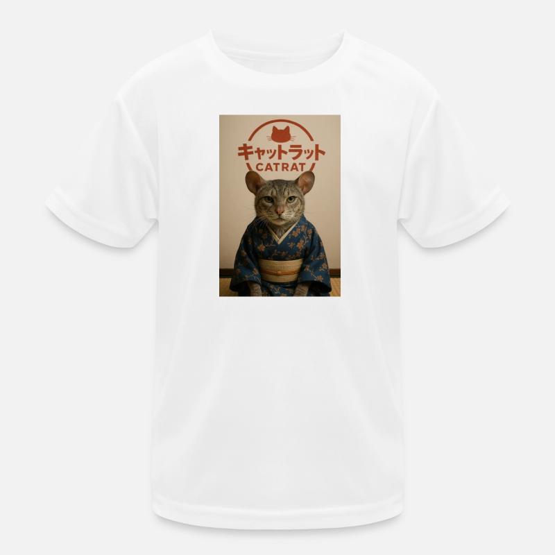 L’élégance du chat en kimono T-shirt sport Enfant