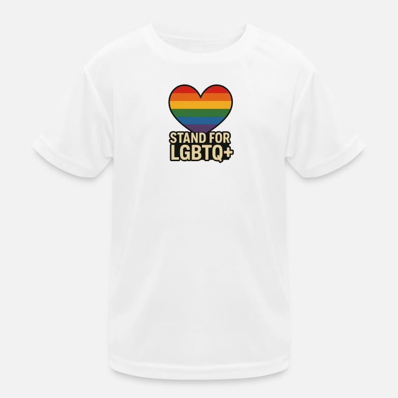 Pride Heart LGBT Support Design Kids Functional T-Shirt