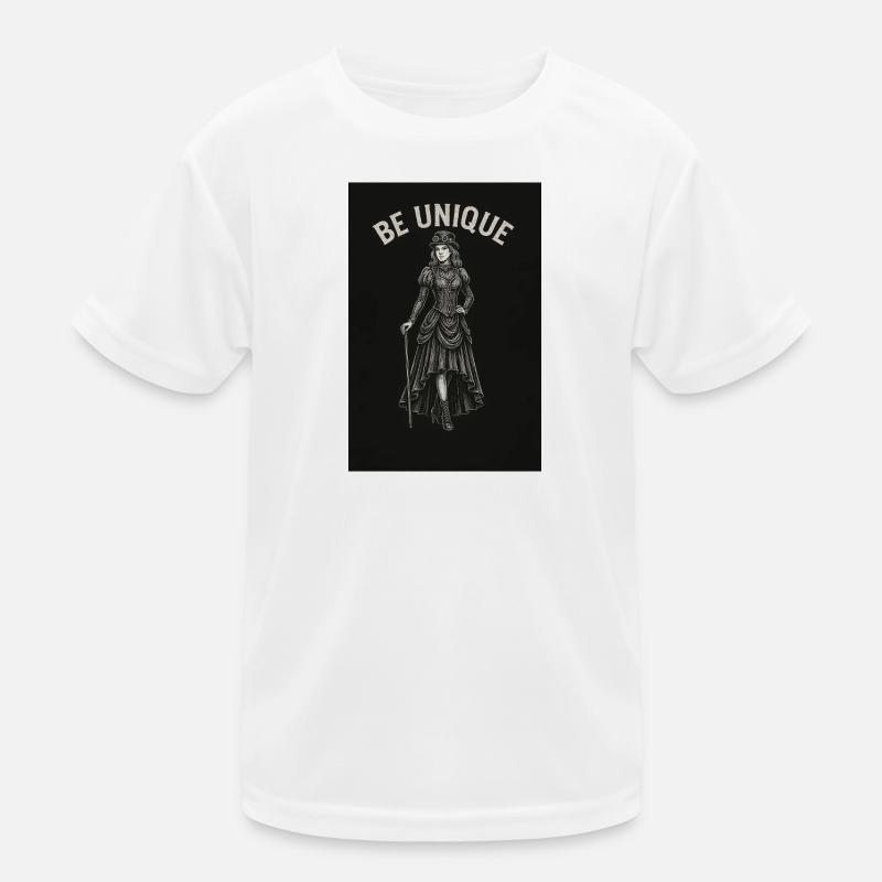 Dame steampunk avec poulet de plomb T-shirt sport Enfant