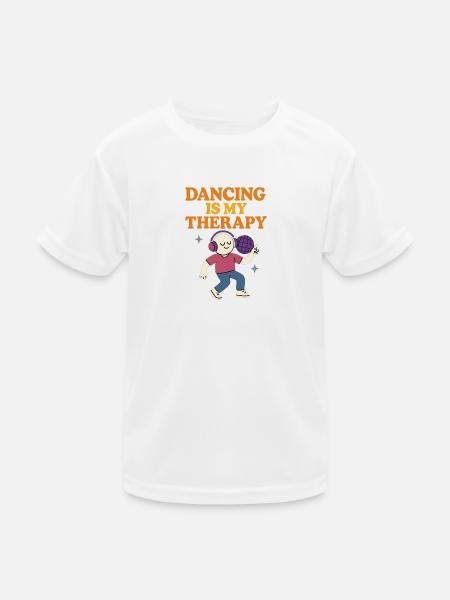 Dancing Therapy Illustration - T-shirt sport Enfant - blanc - Devant