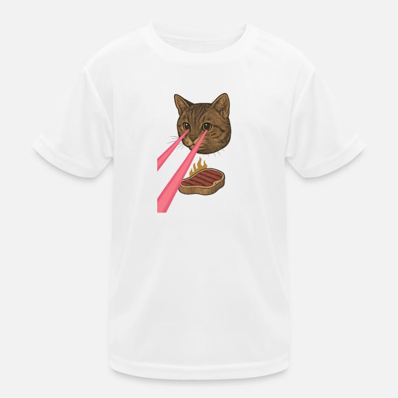 Laser Cat Kids Functional T-Shirt