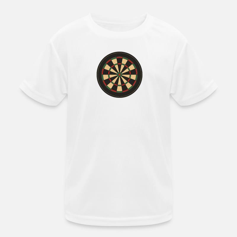 Dartscheibe - Kinder Funktions-T-Shirt - Weiß