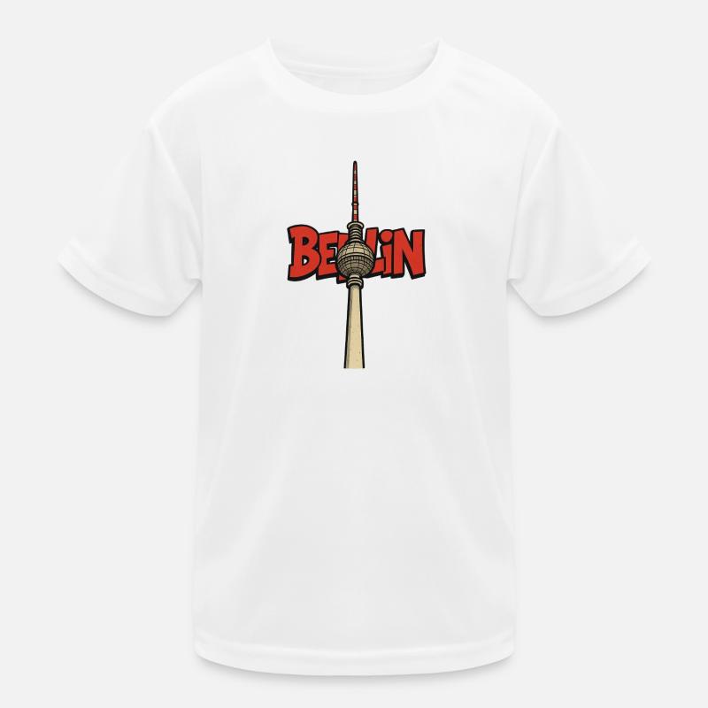Berlin Fernsehturm Design Kinder Funktions-T-Shirt