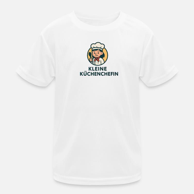 Kleine Küchenchefin Logo Design Kinder Funktions-T-Shirt