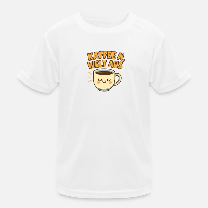 Kaffeewelt Spaßmotiv Kinder Funktions-T-Shirt