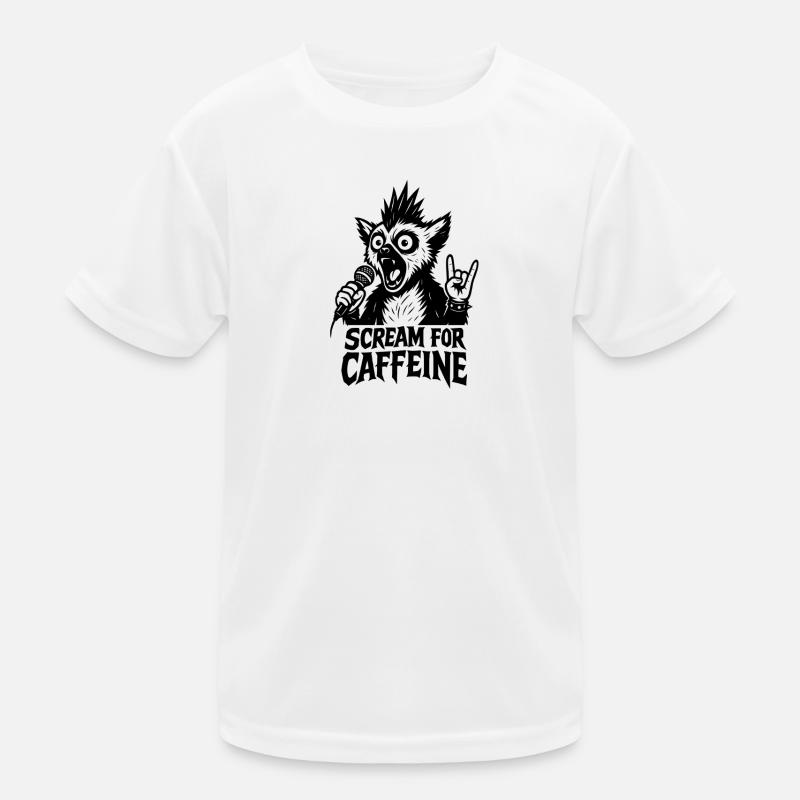 Scream for caffeine - Kids Functional T-Shirt - white