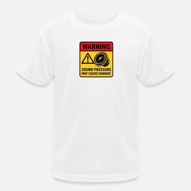 Warnung bei der Audiowiedergabe Kinder Funktions-T-Shirt