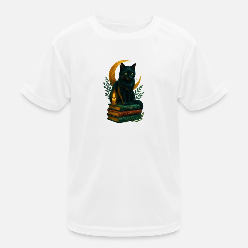 Enchanting_black_cat Kinder Funktions-T-Shirt