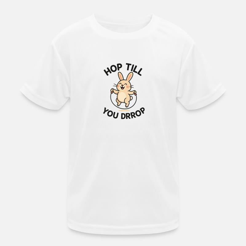 Conception de saut de lapin joyeux T-shirt sport Enfant