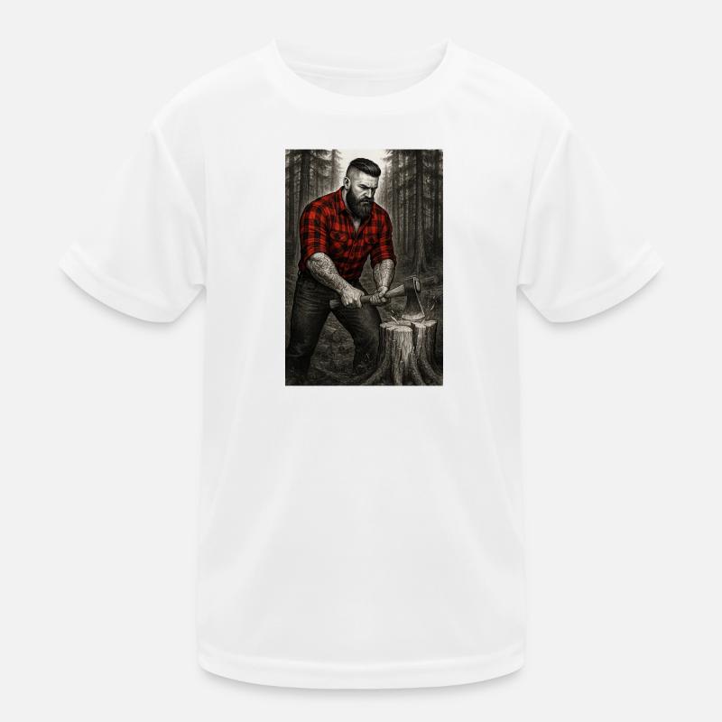 Bûcheron en forêt T-shirt sport Enfant