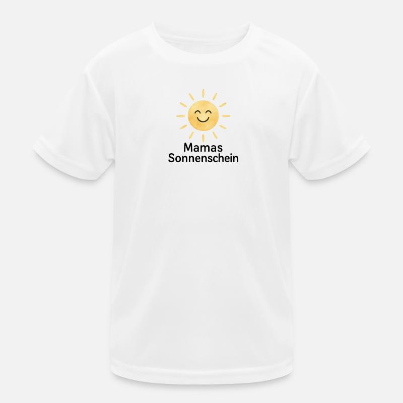 Happy sun with face - Kids Functional T-Shirt - white