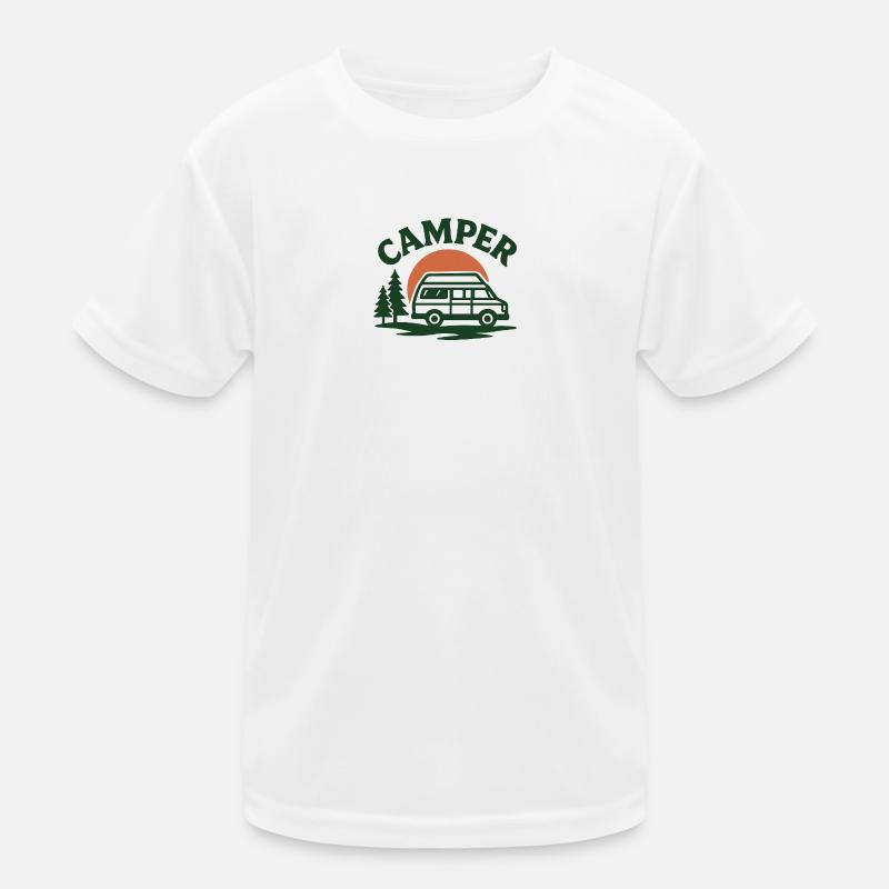 Camping Van Naturmotivation Kinder Funktions-T-Shirt