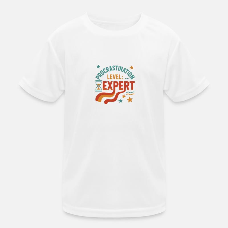 Procrastination Level Expert Motivation Graph Kids Functional T-Shirt