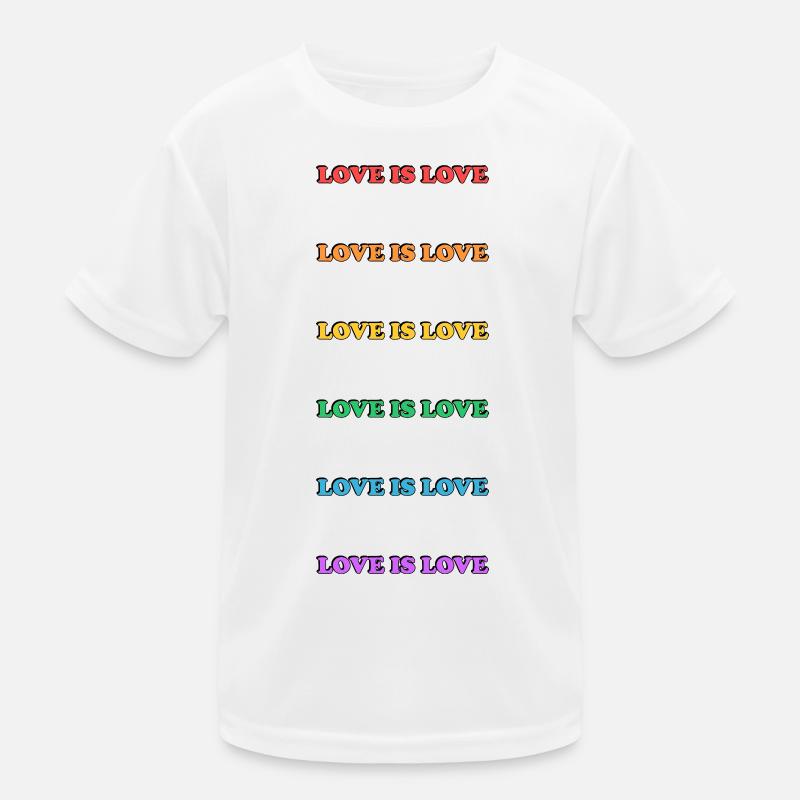 Regenbogen-Liebe ist Liebe Kinder Funktions-T-Shirt