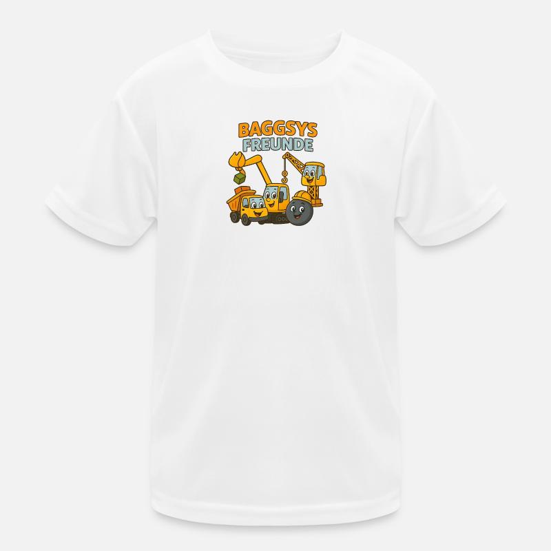Baggsy Freunde Baugeräte Design Kinder Funktions-T-Shirt