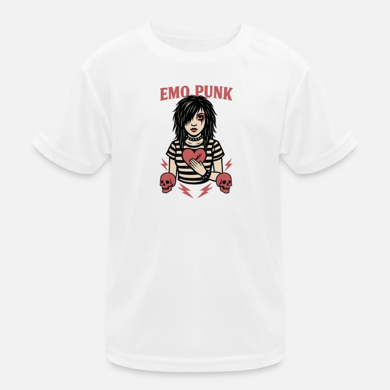 Emo Punk Herzschmerz Illustration Kinder Funktions-T-Shirt