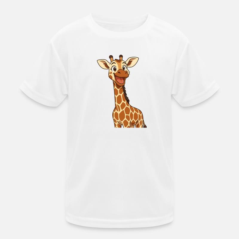 Girafe heureuse avec une expression souriante T-shirt sport Enfant