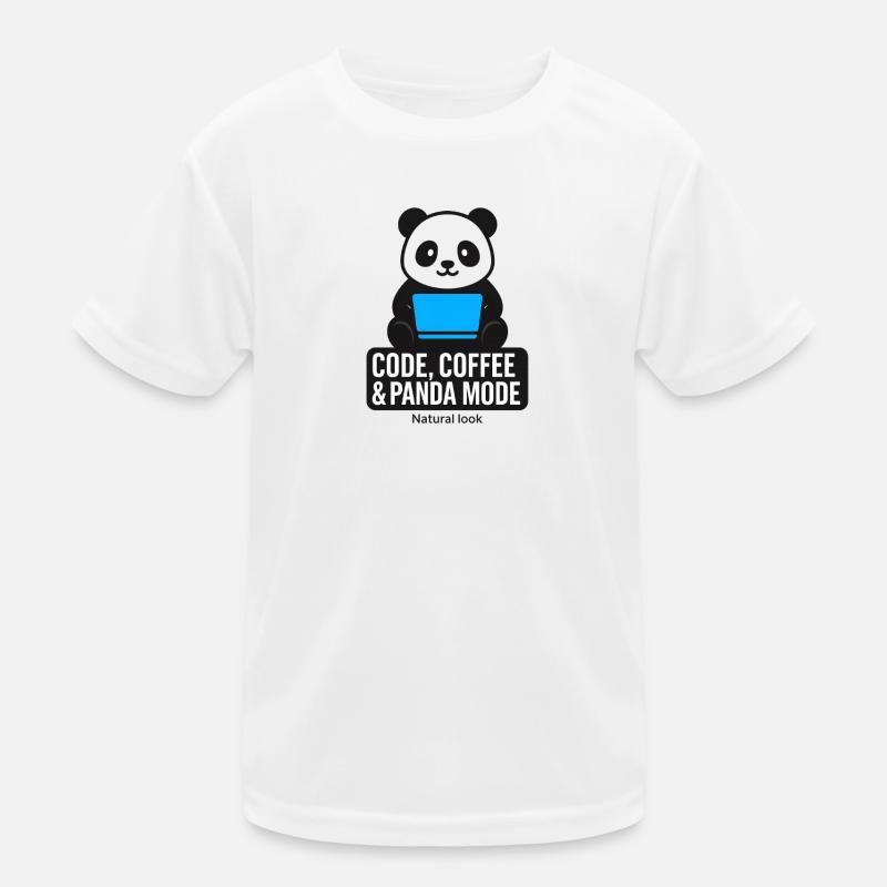 Code, café et style panda T-shirt sport Enfant