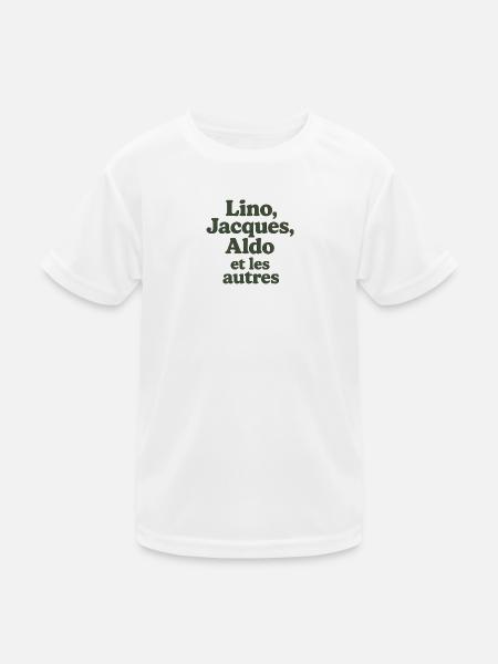 Abenteuer ist Abenteuer. Lino, Jacques - Kinder Funktions-T-Shirt - Weiß - Vorne