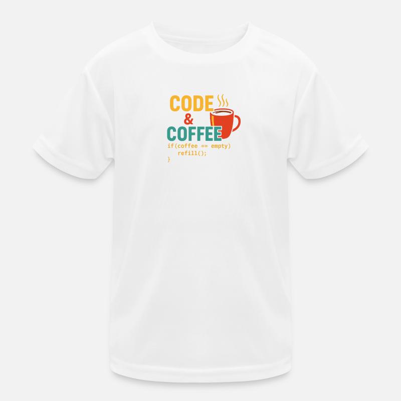 Code et café T-shirt sport Enfant