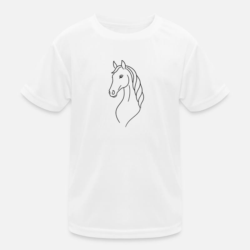 Eleganter Silhouetten-Pferd Kinder Funktions-T-Shirt