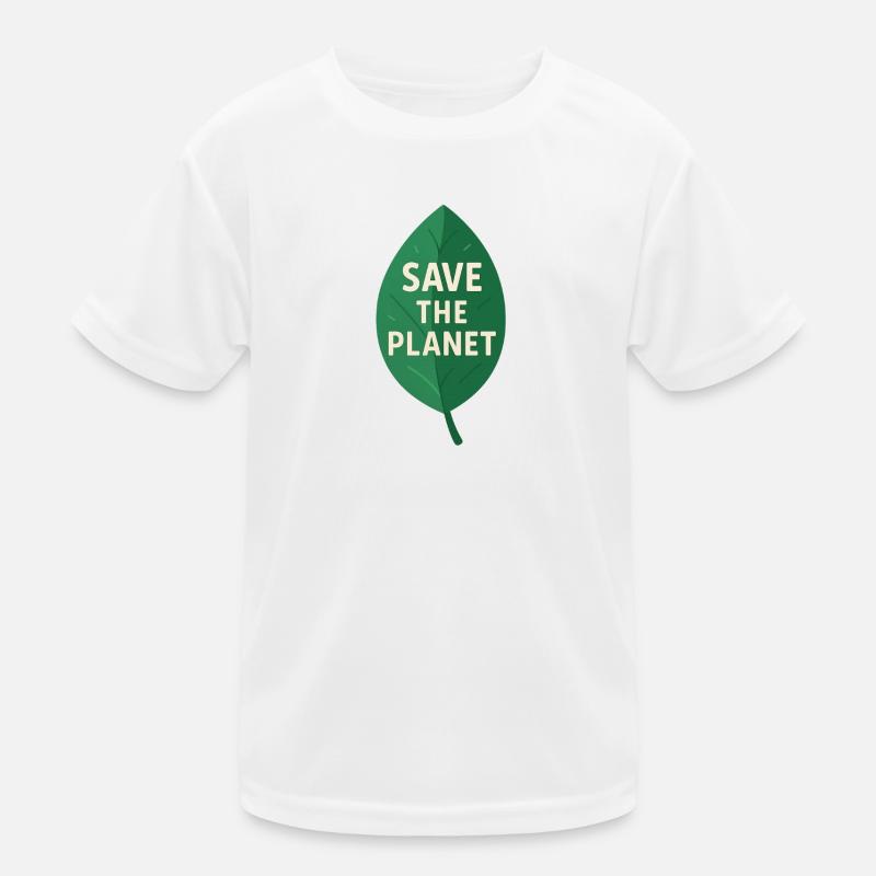 Öko-Leaf Save the Planet Design Kinder Funktions-T-Shirt