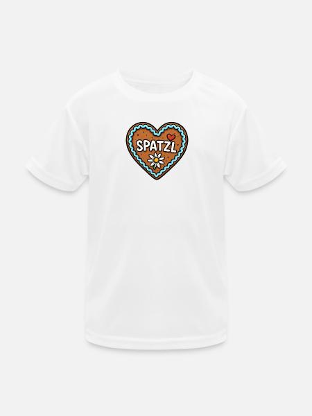 SPATZL  - Kinder Funktions-T-Shirt - Weiß - Vorne