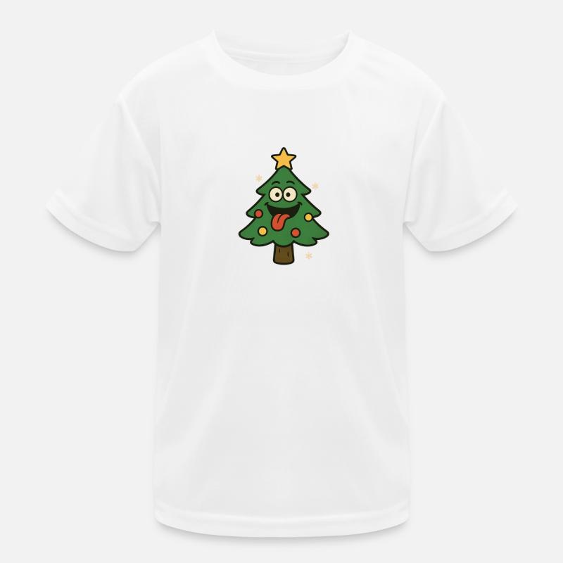 Drôle d’arbre de Noël avec langue T-shirt sport Enfant