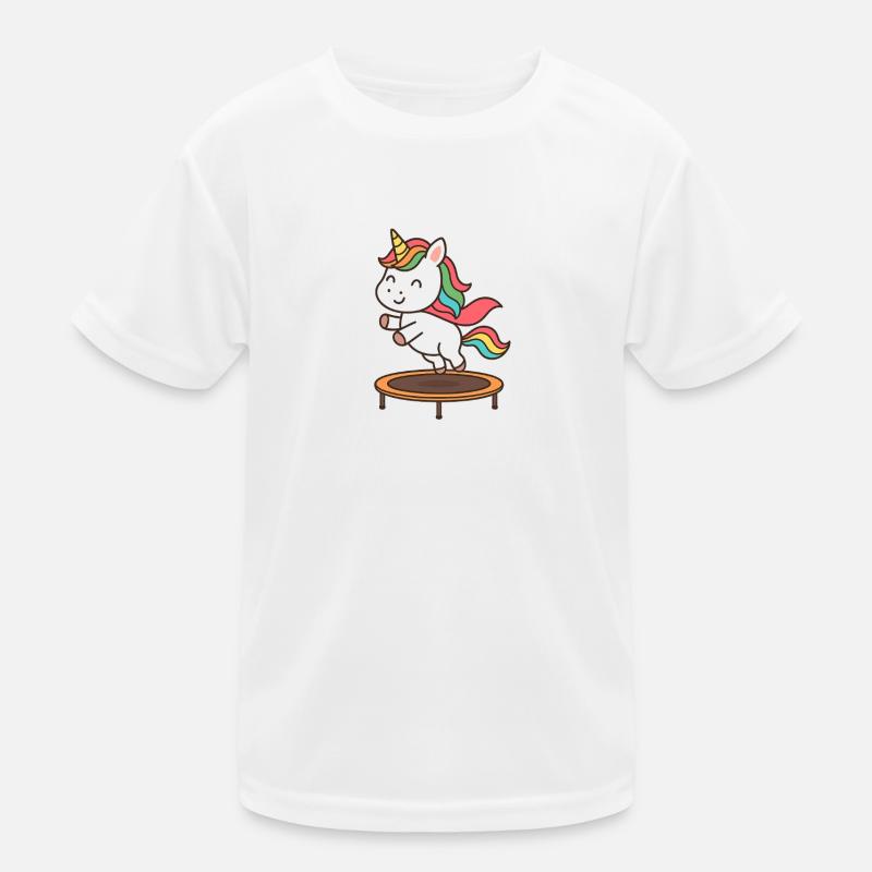 Trampolin Einhorn Sprungzauber Kinder Funktions-T-Shirt