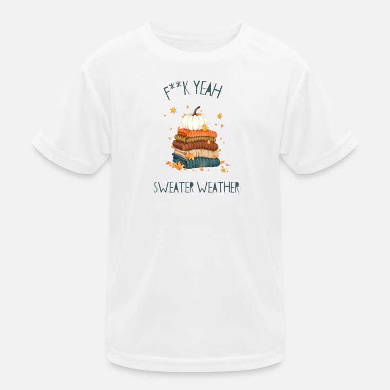 Pile de pulls automnaux - T-shirt sport Enfant - blanc