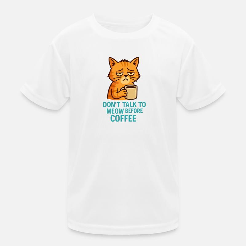 Grummelkat Kaffee Spruch Kinder Funktions-T-Shirt