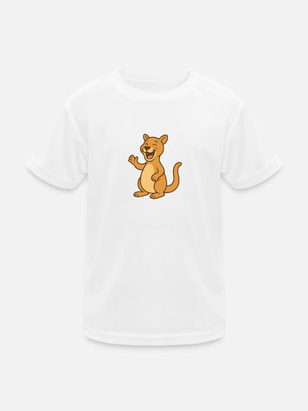 Wildcat that laughs - Kids Functional T-Shirt - white - Front