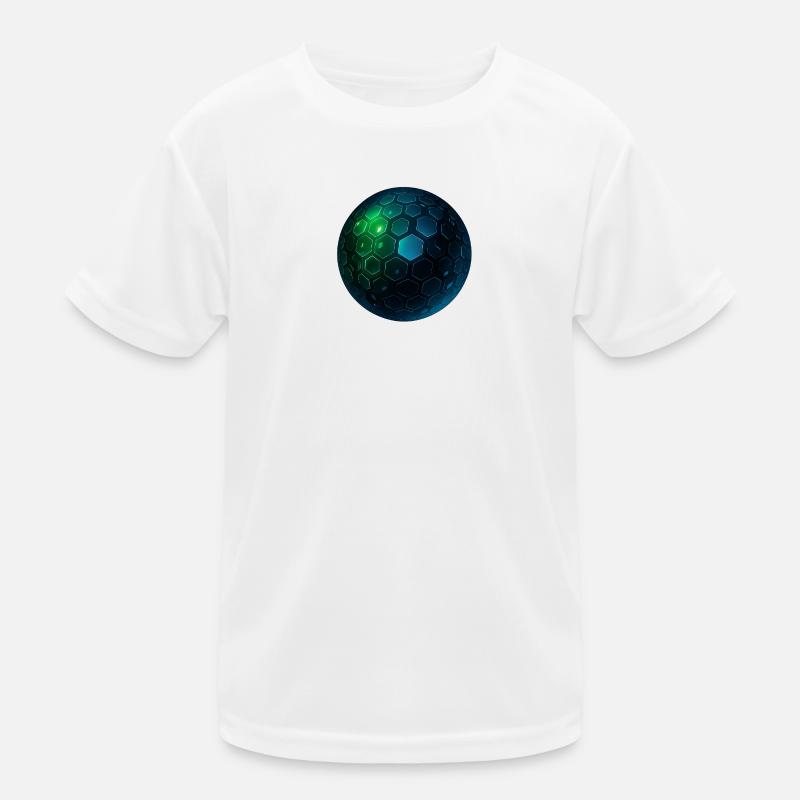 Sphère hexagonale néon T-shirt sport Enfant