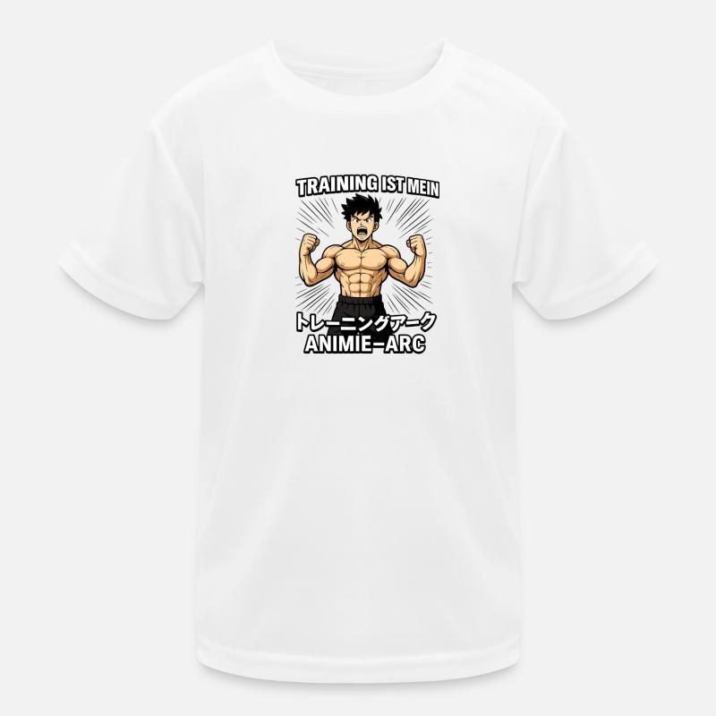 Training Is My Anime Arc Kids Functional T-Shirt
