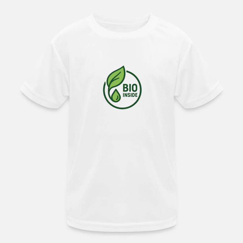 Bio Inside Blätter Logo Shirt Kinder Funktions-T-Shirt