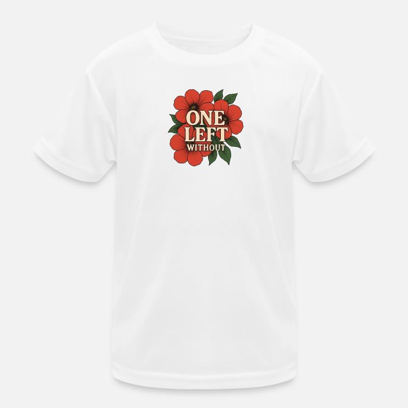 Blumen-Merch - Kinder Funktions-T-Shirt - Weiß