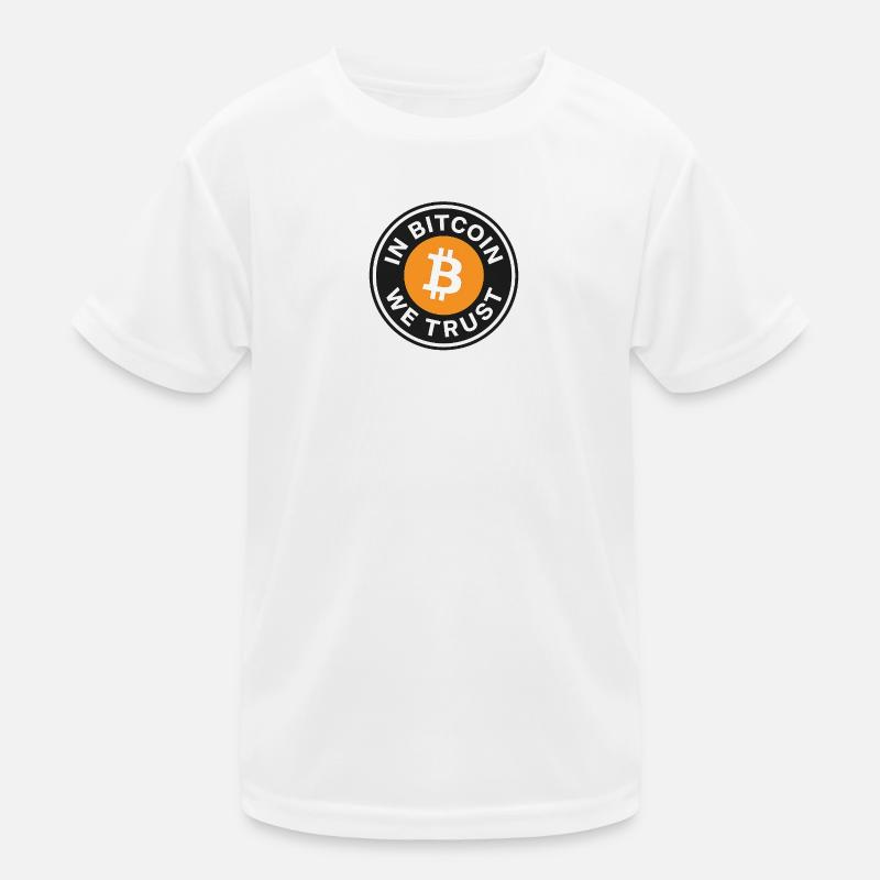 In Bitcoin we trust - Kinder Funktions-T-Shirt - Weiß