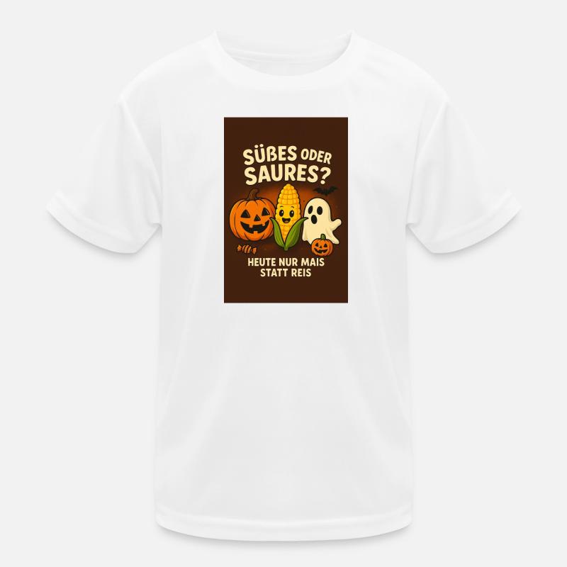 Süßes oder Saures Halloween Spaß Kinder Funktions-T-Shirt
