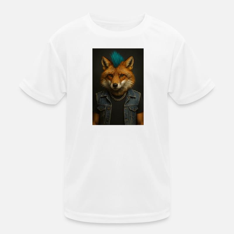 Punkfuchs Denim-Weste Kinder Funktions-T-Shirt