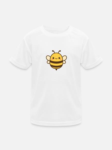 Kawaii Honigbiene Illustration - Kinder Funktions-T-Shirt - Weiß