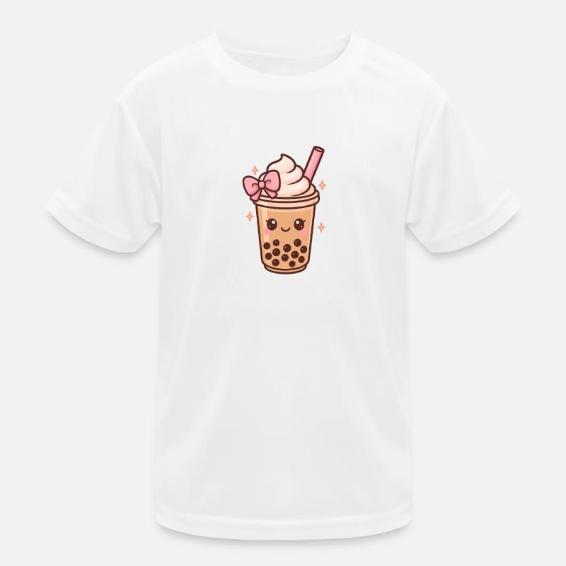 Süßer Boba mit Schleife, Bubble Tea Girl  Kinder Funktions-T-Shirt