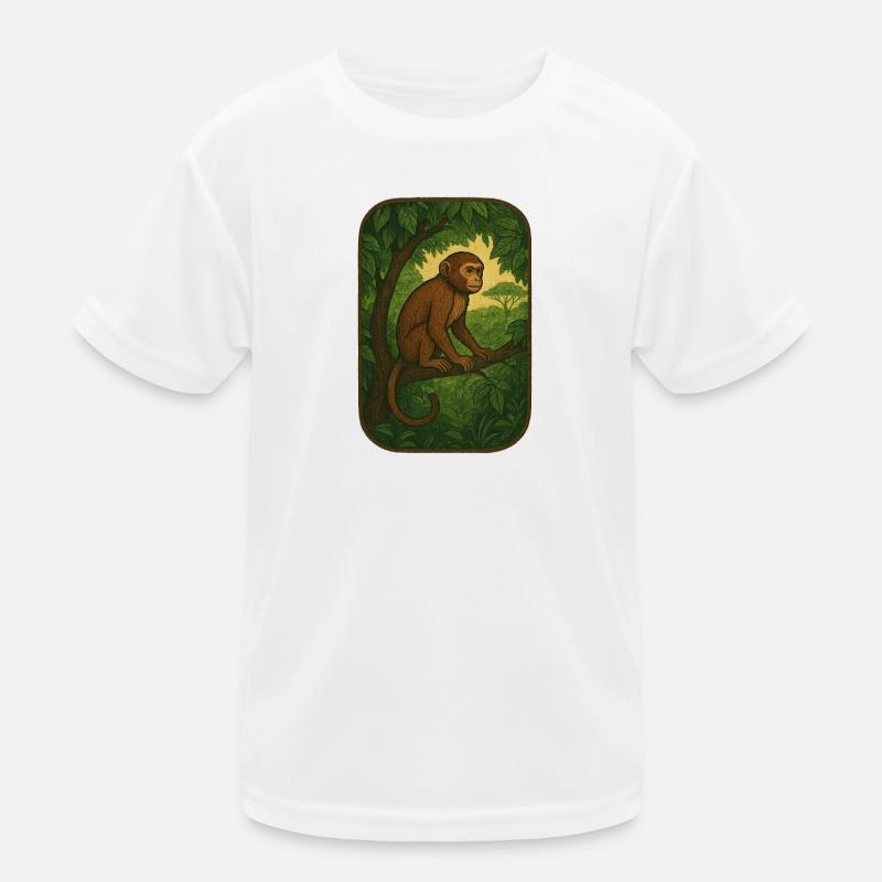 Singe de la jungle dans le style vintage T-shirt sport Enfant
