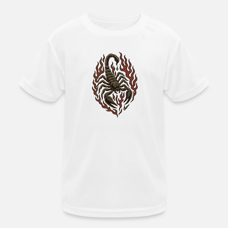 Flame Skorpion Illustration Kinder Funktions-T-Shirt