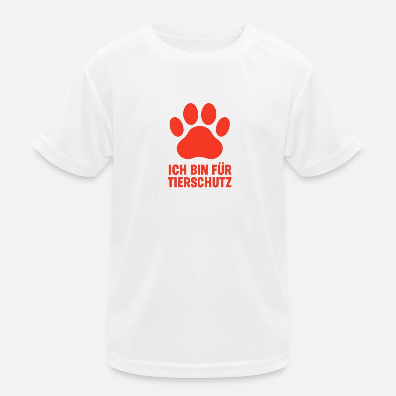 Pfotenabdruck Tierschutz Botschaft Kinder Funktions-T-Shirt