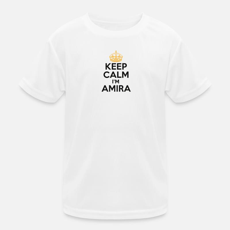 Keep Calm – Sono Amira 💖 Maglietta sportiva per bambini