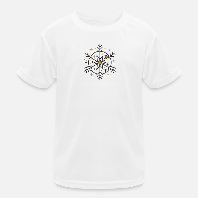 Lune étoilée flocon de neige cosmique T-shirt sport Enfant
