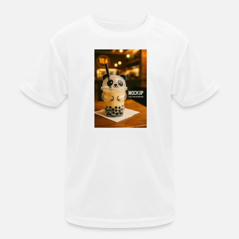Illustration de la tasse de thé bulle Panda T-shirt sport Enfant